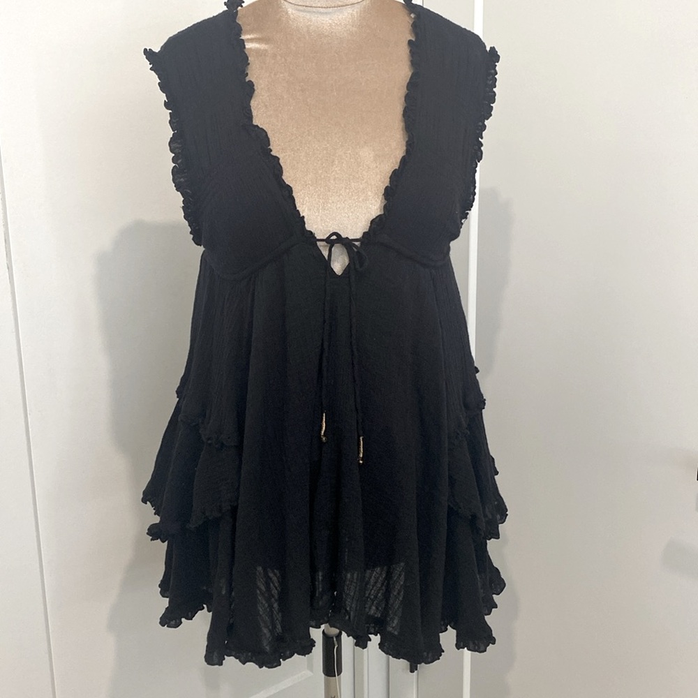 Free People Antoinette Black Mini Dress |Size XS - Picture 3 of 13